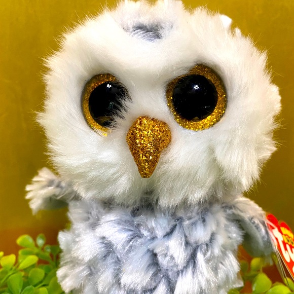 Ty BEANIE BOOS NWT 2019 COLLECTiON OWLETTE OWL BIRTHDAY APRIL 20 GLITTERY EYES - Picture 2 of 12